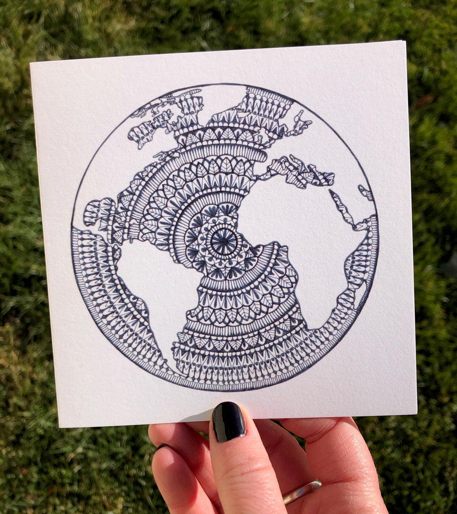 World Mandala Greeting Card