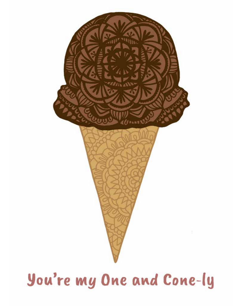my one and Cone-ly ice cream mandala