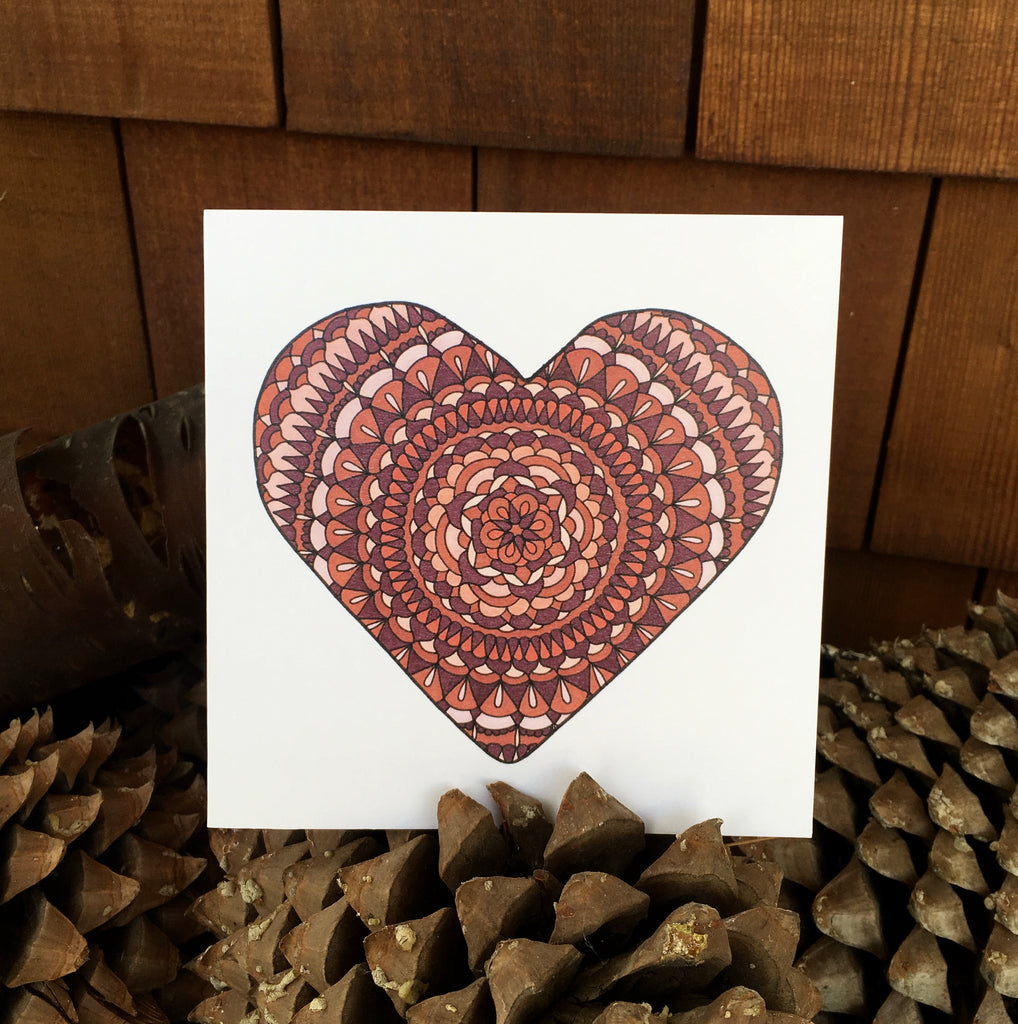 Heart Mandala Card