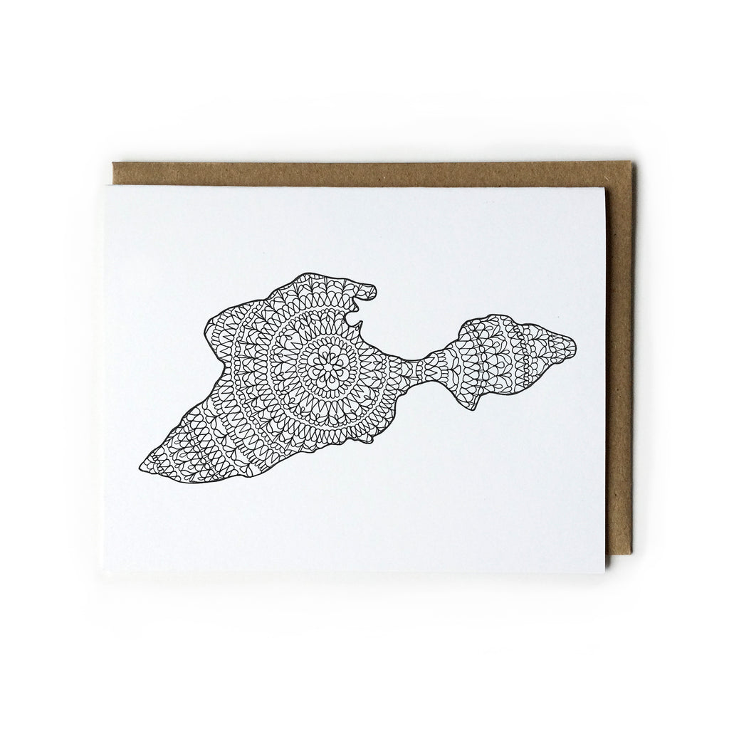 Black and White Put-in-Bay Card