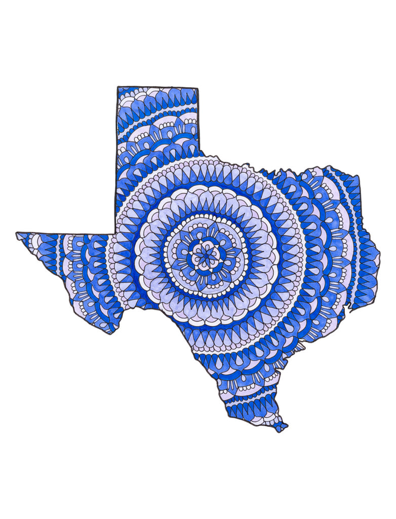 Blue Bonnet Texas Mandala