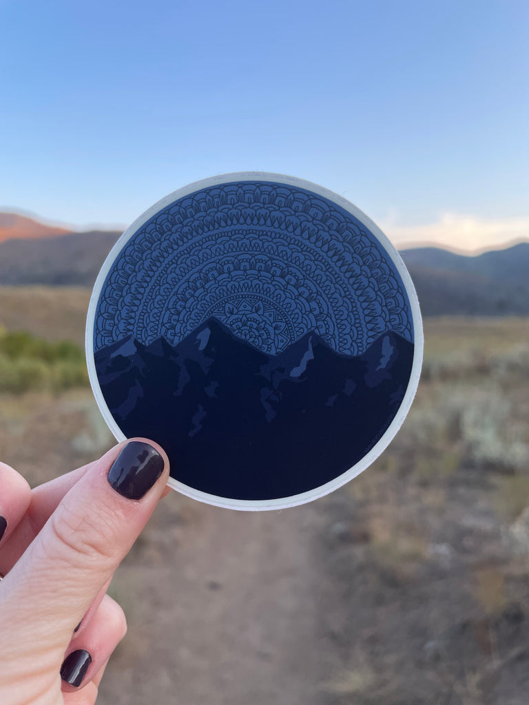Blue Mountain Mandala Sticker