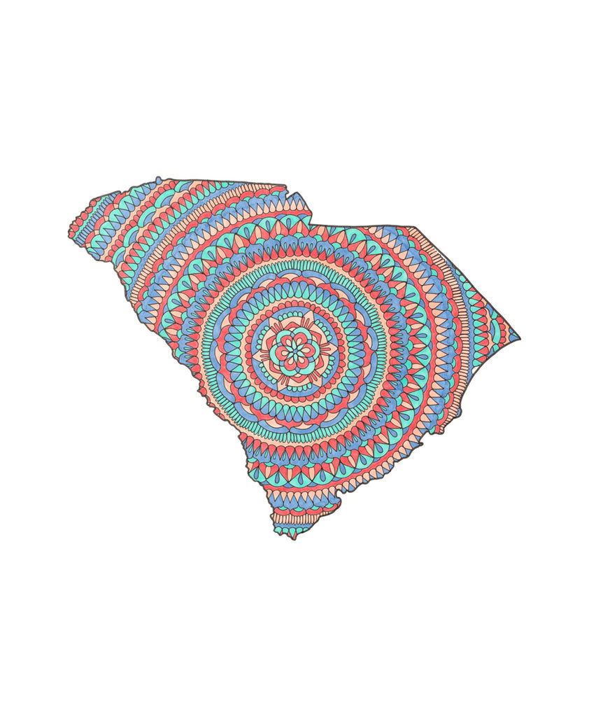 Rainbow Row South Carolina Mandala