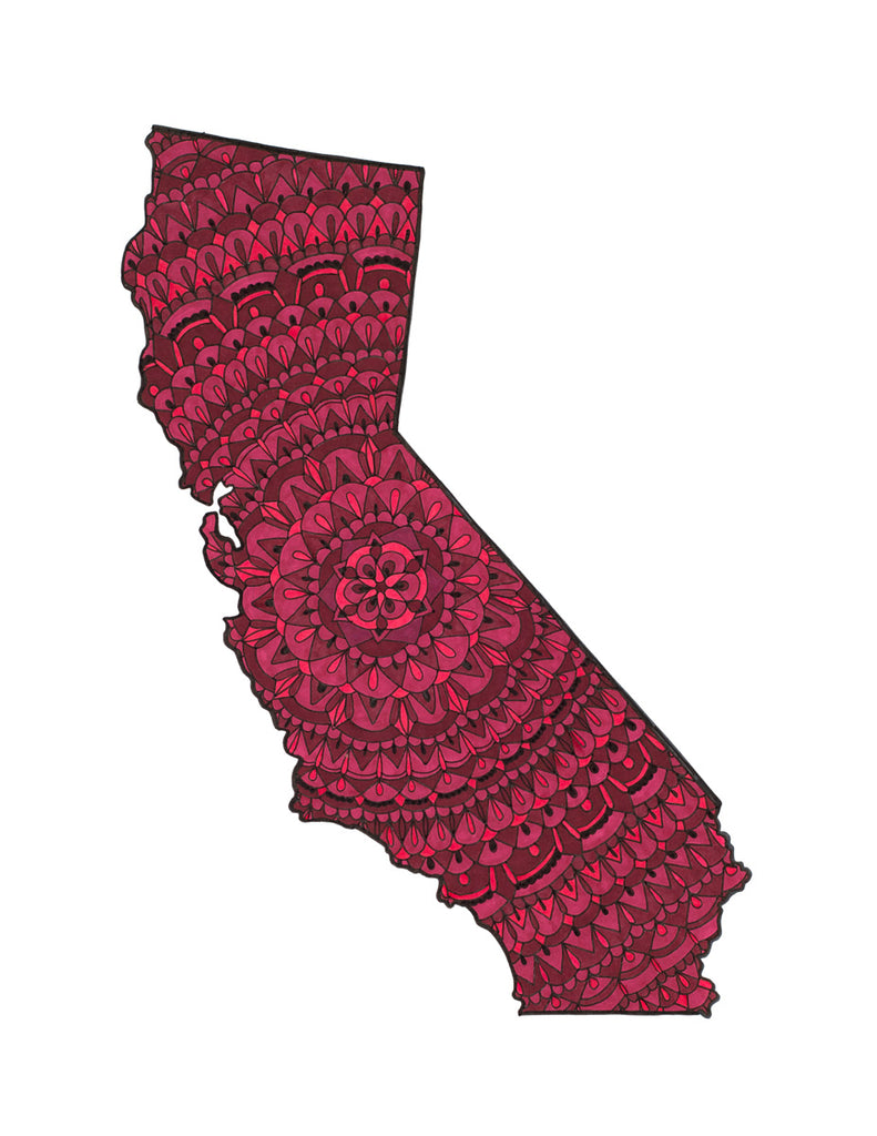 Reds California Mandala Card