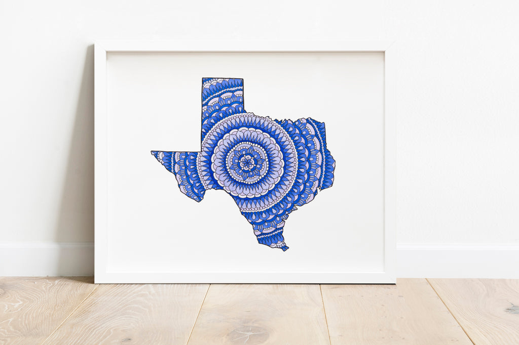 Blue Bonnet Texas Mandala